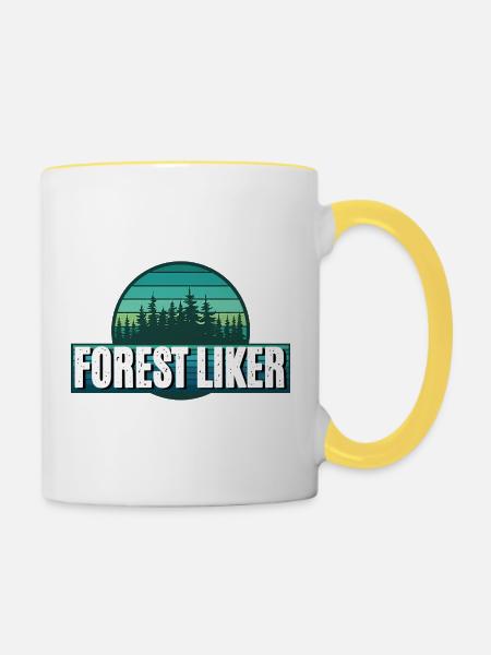 Forest Liker - Tasse zweifarbig - Weiß/Gelb