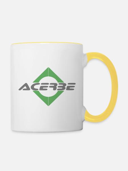 Bissiger Charakter - Tasse zweifarbig - Weiß/Gelb