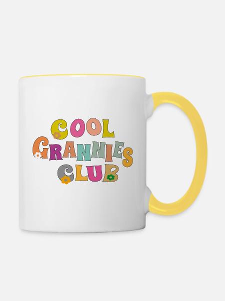 Cool Grannies Club - Tasse zweifarbig - Weiß/Gelb