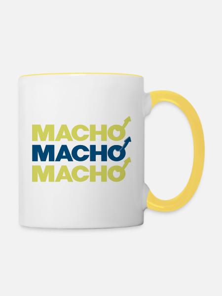 Macho - Tasse zweifarbig - Weiß/Gelb