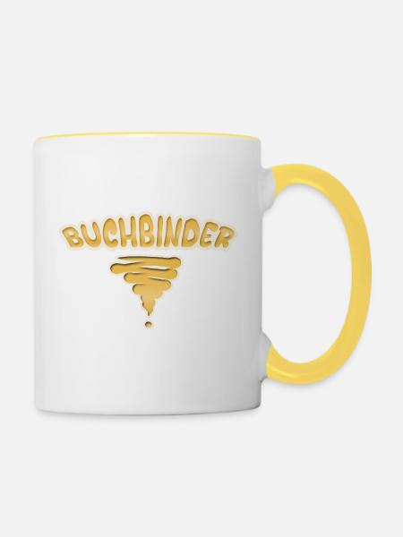 Style Buchbinder - Tasse zweifarbig - Weiß/Gelb