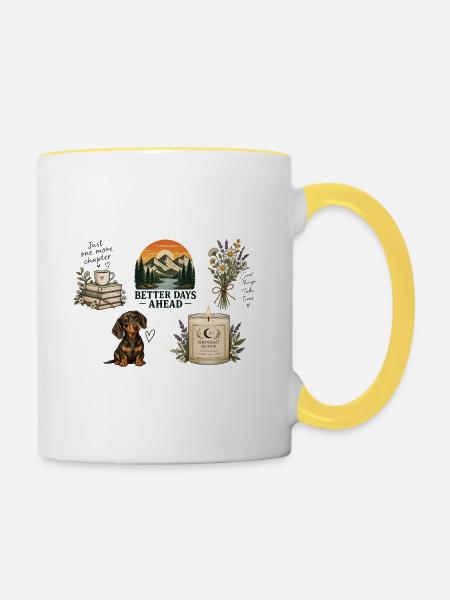 Better Days ahead! - Tasse zweifarbig - Weiß/Gelb