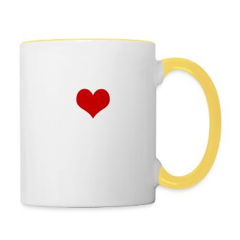 I love 90 - Contrasting Mug - white/yellow - Right