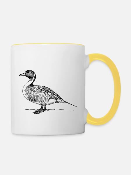 duck94 - Tasse zweifarbig - Weiß/Gelb