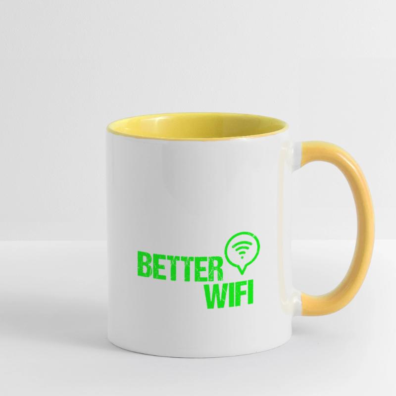 Wlan Wifi Computer Scientist Programmer Geek Gift Contrasting Mug