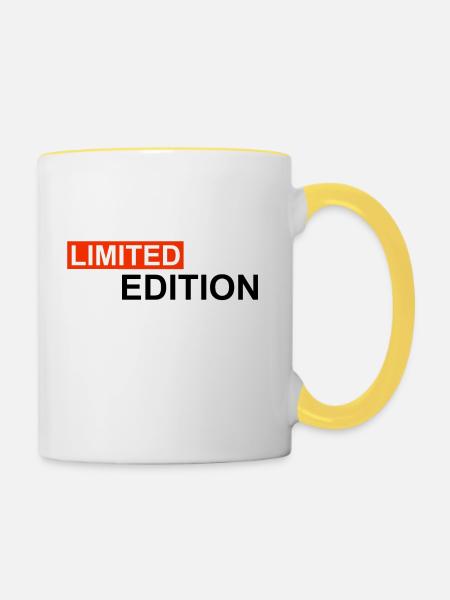 LIMITED EDITION - Tasse zweifarbig - Weiß/Gelb