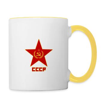 cccr Soviet Union - Contrasting Mug - white/yellow - Right