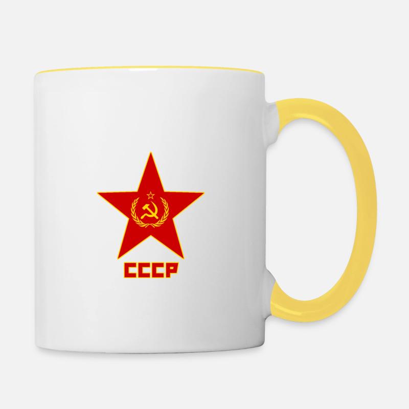 1990 - Mug contrasté - blanc/jaune