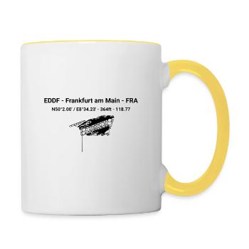 Airport Frankfurt - Tasse zweifarbig - Weiß/Gelb - Rechts