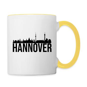hannover black - Contrasting Mug - white/yellow - Right