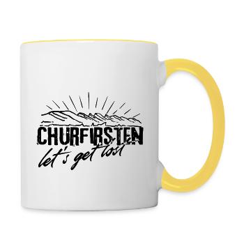 Seven 7 Churfirsten Alpstein Toggenburg Hiking - Contrasting Mug - white/yellow - Right