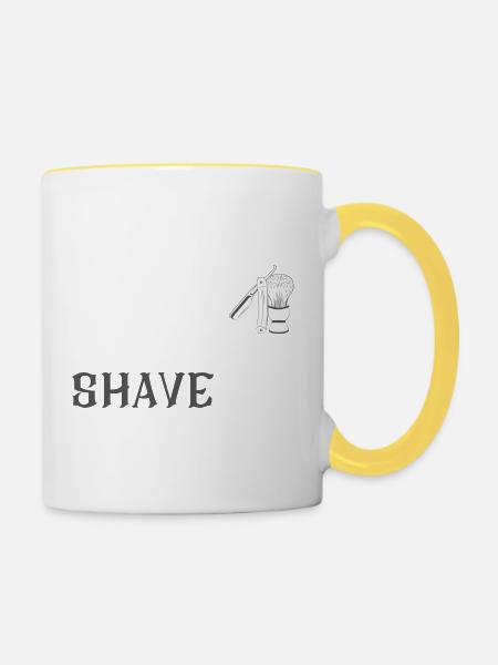 Shave - Tasse zweifarbig - Weiß/Gelb