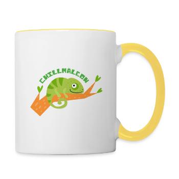 Chill Mäleon - Contrasting Mug - white/yellow - Right