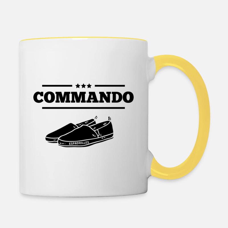 Commando Espadrille N - Contrasting Mug - white/yellow