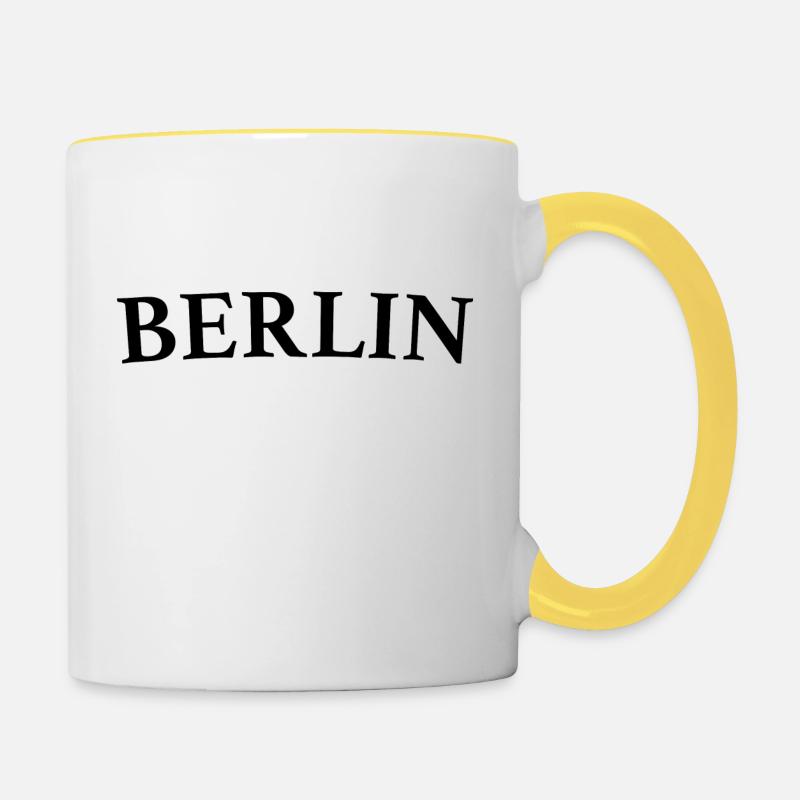 BERLINSerif - Tasse zweifarbig - Weiß/Gelb