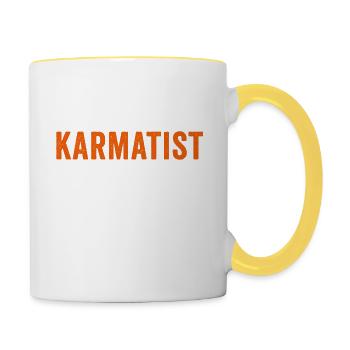 Karmatist - Tasse zweifarbig - Weiß/Gelb - Rechts
