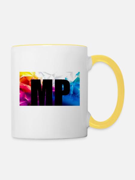 MP Colour - Tasse zweifarbig - Weiß/Gelb