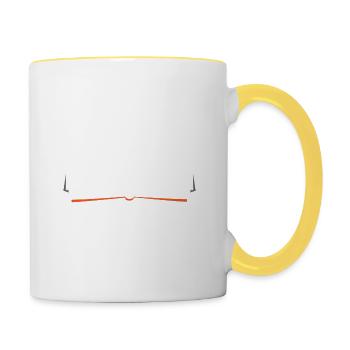 Reading is a ticket to Adventure - Contrasting Mug - white/yellow - Right