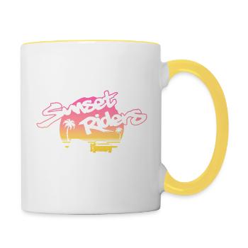 Sunset Riders - Tasse zweifarbig - Weiß/Gelb - Rechts