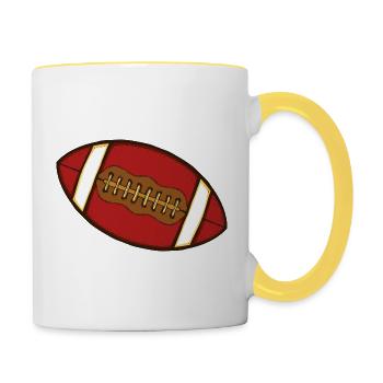 Ballsport - Tasse zweifarbig - Weiß/Gelb - Rechts