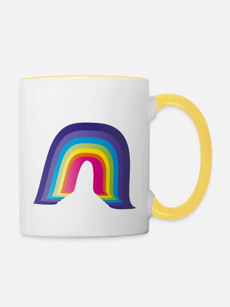 rainbow sweet - Tasse zweifarbig - Weiß/Gelb