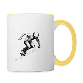 Skateboard - Contrasting Mug - white/yellow - Right