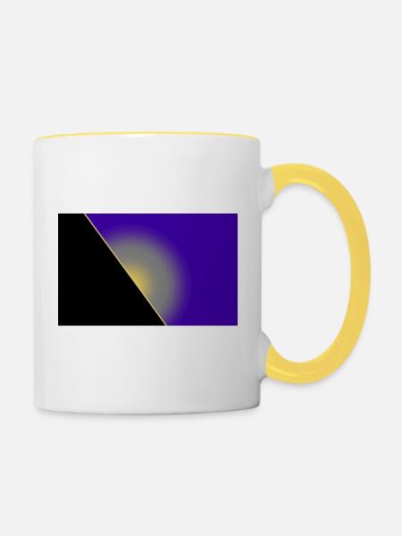 Kreis - Tasse zweifarbig - Weiß/Gelb