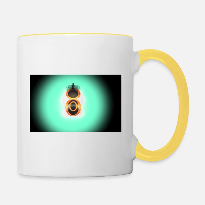 Citrouille 2 - Mug contrasté - blanc/jaune