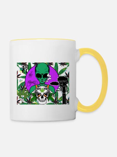 2 Original - Tasse zweifarbig - Weiß/Gelb