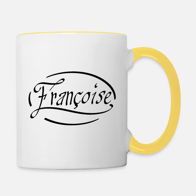 Françoise - Contrasting Mug - white/yellow