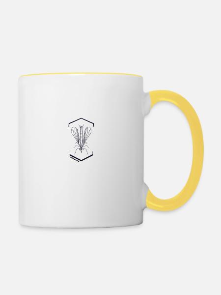 Moskito - Tasse zweifarbig - Weiß/Gelb