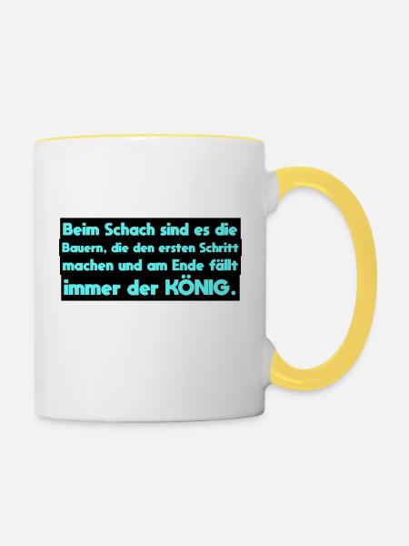 Bauer - Tasse zweifarbig - Weiß/Gelb