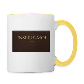 INSPIRE MOI - Mug contrasté - blanc/jaune - Droite