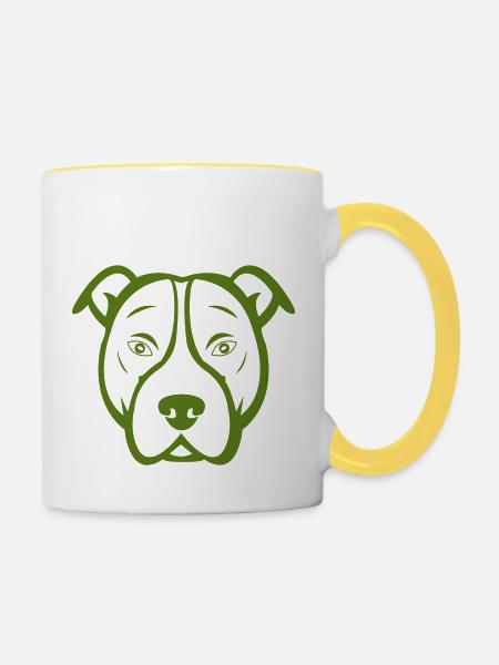 dog - Tasse zweifarbig - Weiß/Gelb