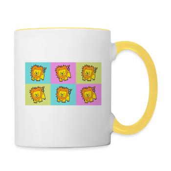 Leon kids - Contrasting Mug - white/yellow - Right
