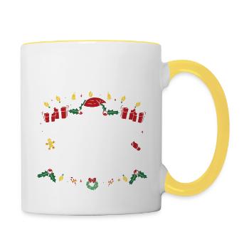 Most Likely to Peek at the Presents - Contrasting Mug - white/yellow - Right