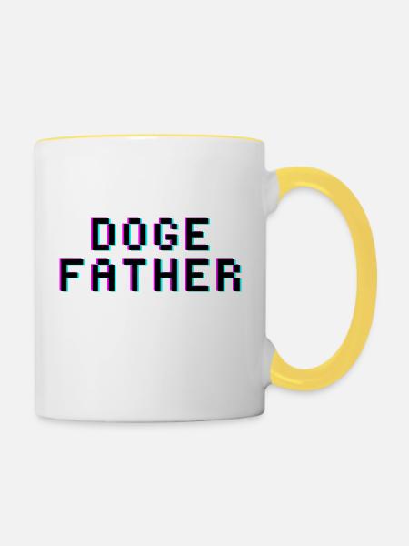 Doge Father - Tasse zweifarbig - Weiß/Gelb