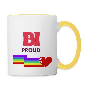 BI Stolzer Stolz - Tasse zweifarbig - Weiß/Gelb - Rechts
