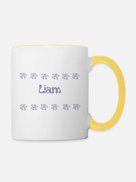 Liam Lavender Bubbles - Tasse zweifarbig - Weiß/Gelb