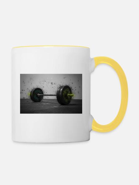 Runenschmiede - Tasse zweifarbig - Weiß/Gelb