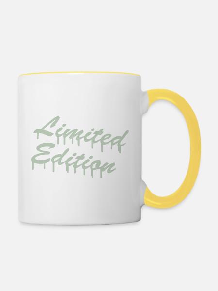 limited_edition_1 - Tasse zweifarbig - Weiß/Gelb
