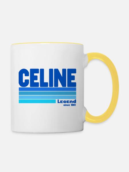Légend Céline bleu - Tasse zweifarbig - Weiß/Gelb