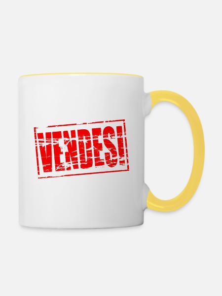 Vendesi - Tasse zweifarbig - Weiß/Gelb