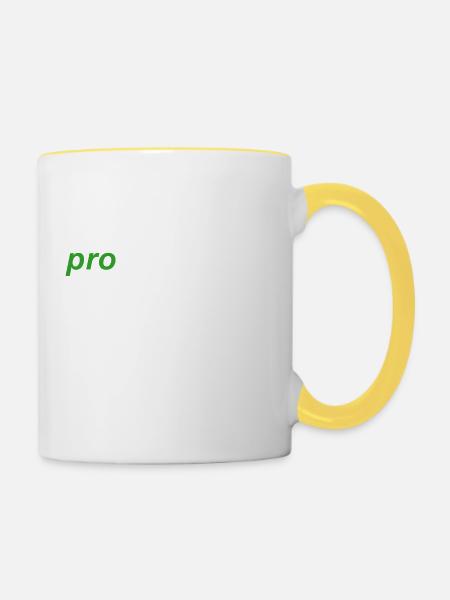 proSarrazin - Tasse zweifarbig - Weiß/Gelb