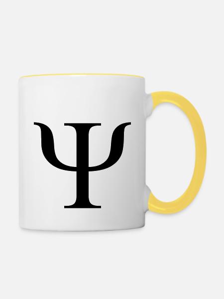 psi_v2 - Tasse zweifarbig - Weiß/Gelb
