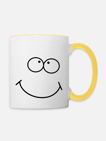 up-Look - Tasse zweifarbig - Weiß/Gelb
