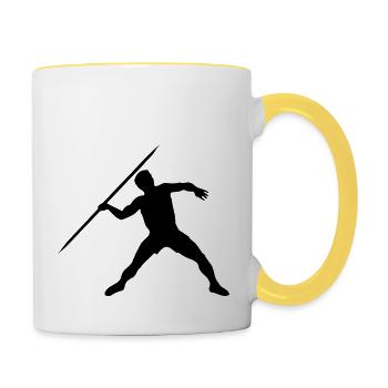 javelin sport - Contrasting Mug - white/yellow - Right