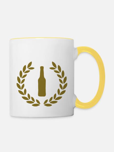 beer deluxe - Tasse zweifarbig - Weiß/Gelb