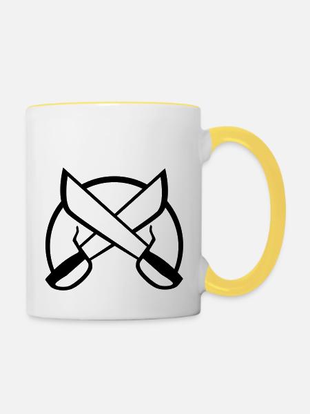 Wing Chun 1 - Tasse zweifarbig - Weiß/Gelb