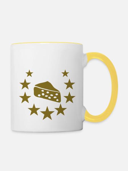 cheese star - Tasse zweifarbig - Weiß/Gelb